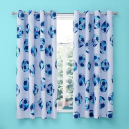 Catherine Lansfield Tie Dye Football Reversible Curtains - thumbnail 2