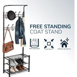 House of Home Multi Purpose Stand 18 Hooks For Clothes Shoes - thumbnail 7