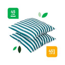 Streetwize Outdoor Pair of Teal Striped Scatter Cushions - thumbnail 3