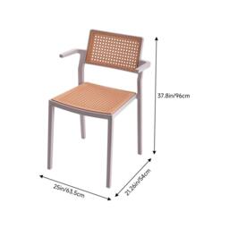 Kabinet UK 4 Set Pseudo-rattan PP Dining Chair - thumbnail 7