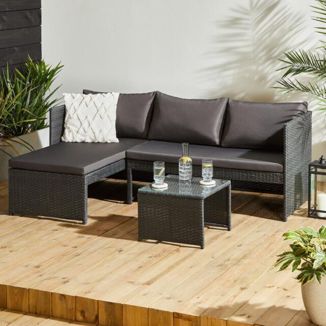 Studio Kauai Corner Rattan Chaise Sofa Set - image 1