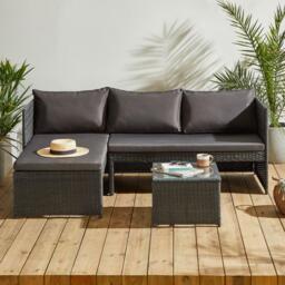 Studio Kauai Corner Rattan Chaise Sofa Set - thumbnail 2