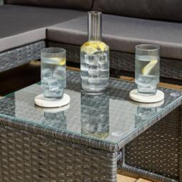 Studio Kauai Corner Rattan Chaise Sofa Set - thumbnail 4