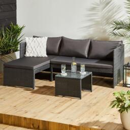 Studio Kauai Corner Rattan Chaise Sofa Set - thumbnail 1
