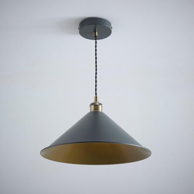 K Living Derby Antique Brass and Charcoal Light Pendant - image 1