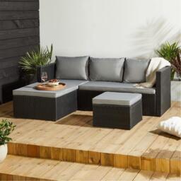 Studio Bali Rattan Corner Sofa Set