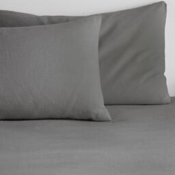 Fusion Brushed Cotton Pair Housewife Pillowcases Charcoal - thumbnail 2