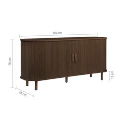 Birlea Axel 2 Door Fluted Sideboard - thumbnail 9