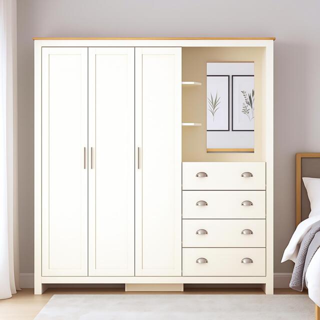 Jack Wills Lancaster 4 Drawer Wardrobe Combi Unit