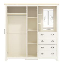 Jack Wills Lancaster 4 Drawer Wardrobe Combi Unit - thumbnail 4