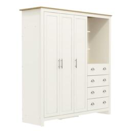 Jack Wills Lancaster 4 Drawer Wardrobe Combi Unit - thumbnail 3