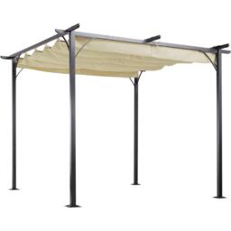 Outsunny Outsunny 3 x 3(m) Metal Retractable Pergola