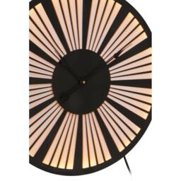 Interiors by Premier Genova 60cm Dia Small Black and White LED Wall Clo - thumbnail 3