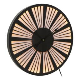 Interiors by Premier Genova 60cm Dia Small Black and White LED Wall Clo - thumbnail 2