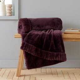 Catherine Lansfield Velvet And Faux Fur Soft Touch Blanket Throw - thumbnail 1
