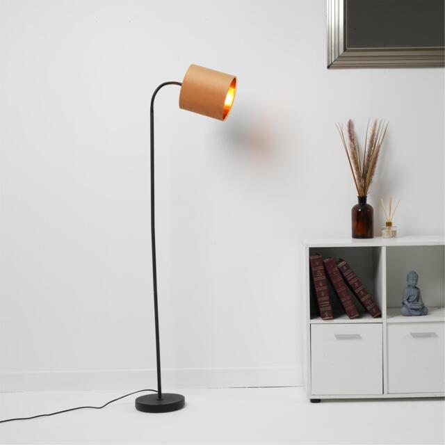 K Living Hove Floor Lamp with Ochre Shade