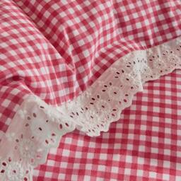 Cath Kidston Painted Gingham Lace Cotton Duvet Cover Set - thumbnail 4