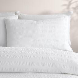 Serene Home Honley Seersucker Duvet Cover Set in Duck Egg - thumbnail 2