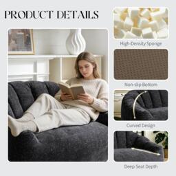 Urban Meuble SOFA Plush Bean Bag Lazy Couch - thumbnail 9