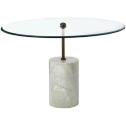 Fifty Five South Rany Glass And White Marble Side Table - thumbnail 3