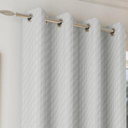 Enhanced Living Tokyo Grey Room Darkening Velvet Eyelet Curtains - thumbnail 2
