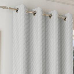 Enhanced Living Tokyo Grey Room Darkening Velvet Eyelet Curtains - thumbnail 2