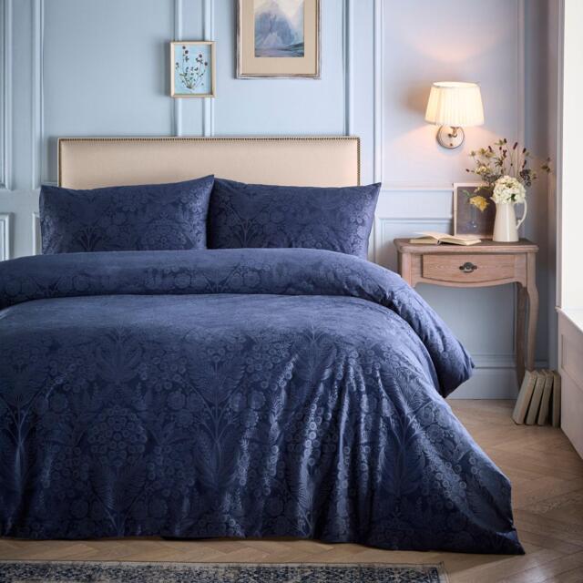 Appletree Berkley Embossed Velvet Duvet Cover Set in Navy - image 1