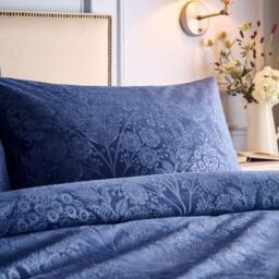 Appletree Berkley Embossed Velvet Duvet Cover Set in Navy - thumbnail 2