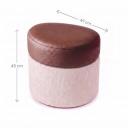 Sofa.com Acorn Half Moon Storage Footstool in Cachi/ Ash Caramello/ Ash - thumbnail 2