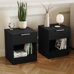 Lassic Trega 1 Drawer Bedside Chest Set Of 2