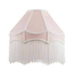 K Living Tassle 8 Inch Pink Traditional Shade with Tassels - thumbnail 1