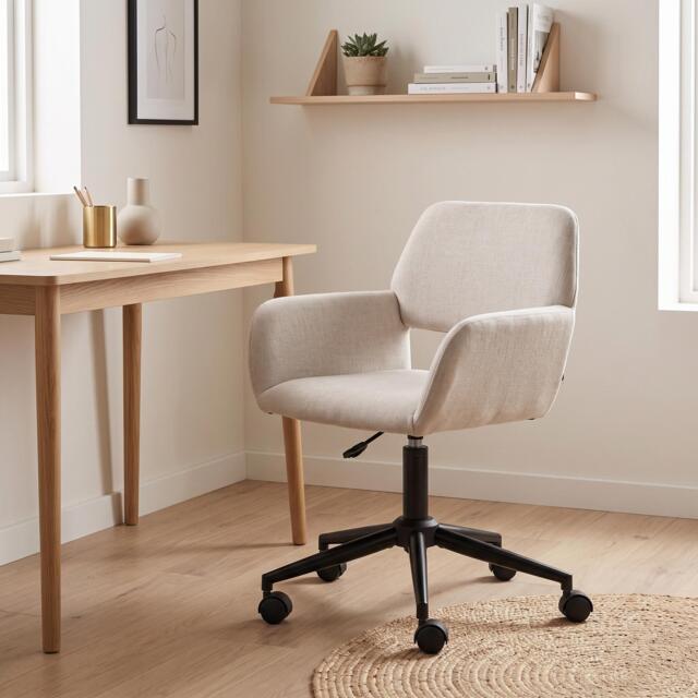 Jack Wills Chair Fabric Height Adjustable Swivel Chair Ergonomic Office Chair with Armrest - image 1