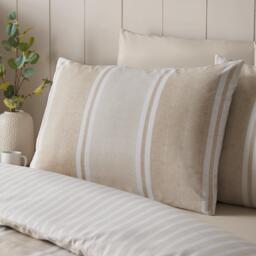 Catherine Lansfield Textured Banded Stripe Reversible Duvet Cover Set - thumbnail 3
