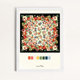 Laura Ashley Garden Floral Print in a White Frame - thumbnail 1