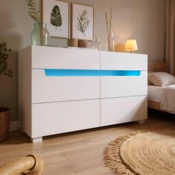 Urban Meuble Modern White Chest of Drawers Space-Saving Style