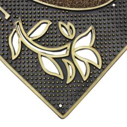 JVL Metallic Gold Welcome PVC Scraper Doormat - thumbnail 2
