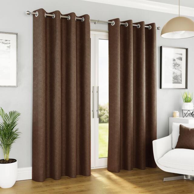 Enhanced Living Vogue Chocolate Thermal Room Darkening Curtains - image 1