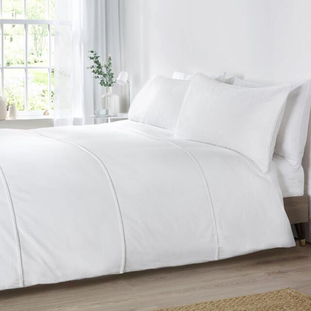 Catherine Lansfield Brushed Pom Pom Cotton Duvet Cover Set - image 1