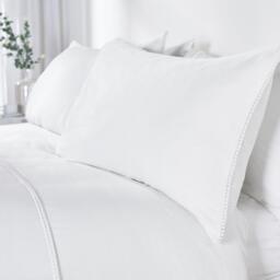 Catherine Lansfield Brushed Pom Pom Cotton Duvet Cover Set - thumbnail 2