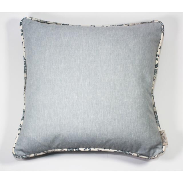 Esselle Eden Plain/Nima Floral Soft Blue Cushion