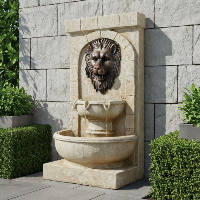 Streetwize Solar Water Feature - Lion Head Fountain - image 1