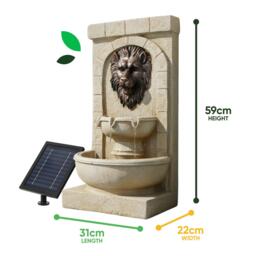 Streetwize Solar Water Feature - Lion Head Fountain - thumbnail 3