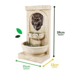 Streetwize Solar Water Feature - Lion Head Fountain - thumbnail 3