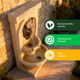 Streetwize Solar Water Feature - Lion Head Fountain - thumbnail 5