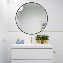 Kabinet UK Black Round Wall-Mounted Bathroom Mirror 80cm - thumbnail 5