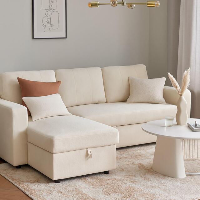 Aspire Nexis Corner Sofa Bed with Storage, Chaise on the - image 1