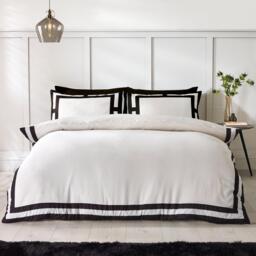 Catherine Lansfield So Soft Mono Panel Duvet Cover Set - thumbnail 1