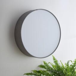 K Living Crete 38cm 2 Light Grey Velvet Drum Shade