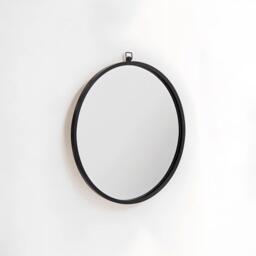 Fifty Five South Jacen Black Metal Frame Round Wall Mirror - thumbnail 5