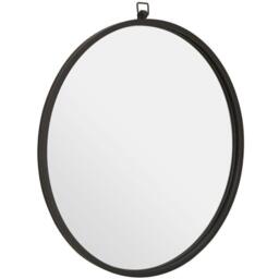 Fifty Five South Jacen Black Metal Frame Round Wall Mirror
